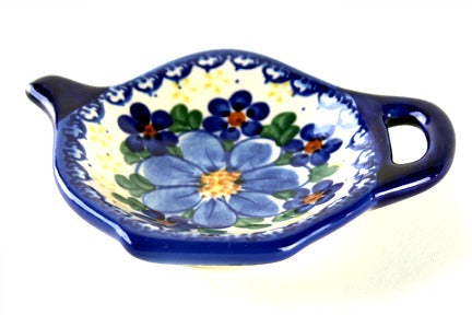 Daisy Surprise Tea Bag Holder Polish Pottery