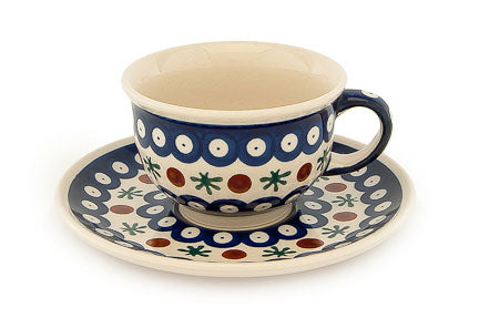 Nature Cup & Saucer Polish Pottery