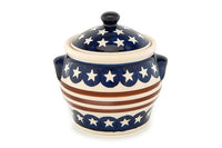 Stars & Stripes Small Canister Polish Pottery