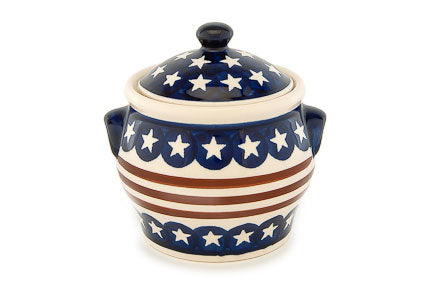 Stars & Stripes Small Canister Polish Pottery