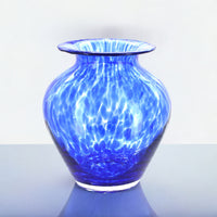Cobalt Confetti Glass Vase Polish Pottery