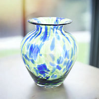 Cobalt and Green Glass Vase Polish Pottery