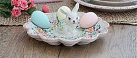 Fairy Meadow Bunny Egg Plate Polish Pottery