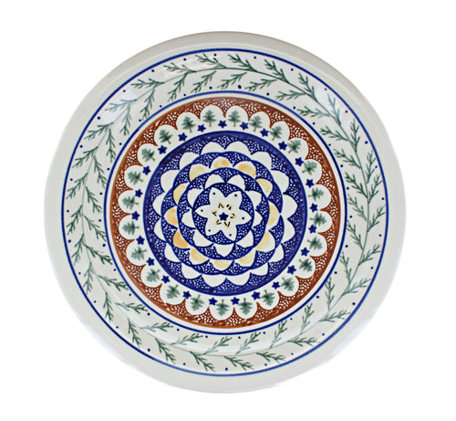 Evergreen Dinner Plate Polish Pottery