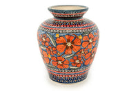 Jungle Flower Medium Vase Polish Pottery