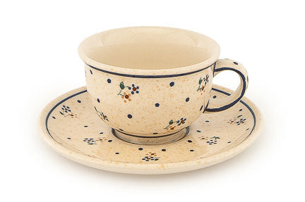 Country Meadow Cup & Saucer Polish Pottery
