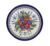 Floral Butterfly Soup Plate Polish Pottery