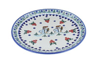 Polish Pottery Frosty Duo Dinner Plate