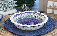 Festive Fir Pie Plate Polish Pottery