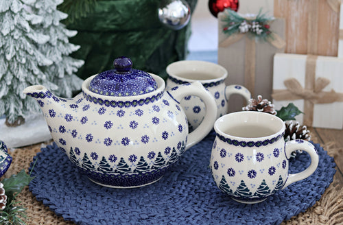 Festive Fir Bubble Mug Polish Pottery