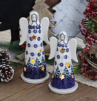 Festive Fir Angel Luminary Set Polish Pottery