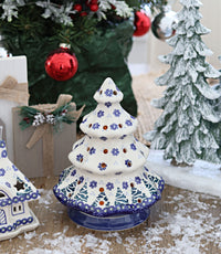 Festive Fir Tree Luminary Polish Pottery