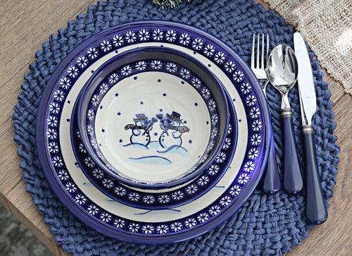 Frosty Friend Cereal/Soup Bowl Polish Pottery