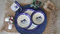 Frosty Friend Dinner Plate Polish Pottery