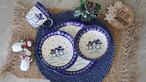 Frosty Friend 4 PC Place Setting - Service for 1 Polish Pottery