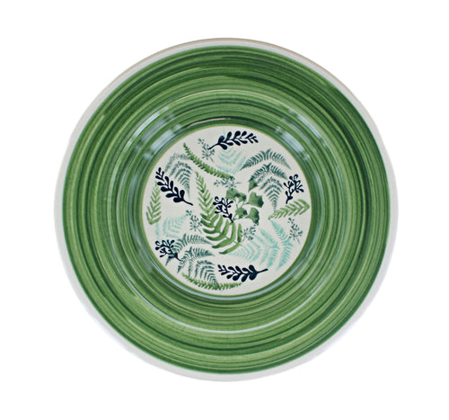 Floating Fern Soup Plate Polish Pottery