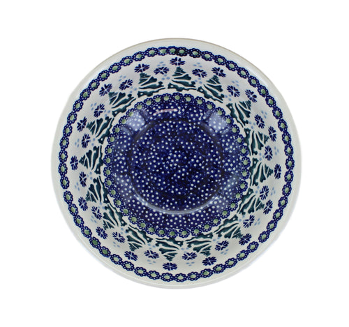 Festive Fir Cereal/Soup Bowl Polish Pottery