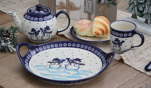 Frosty Friend Plain Coffee Mug Polish Pottery