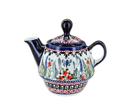 Floral Butterfly Individual Teapot