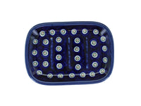 Flowering Peacock Soap Dish Polish Pottery
