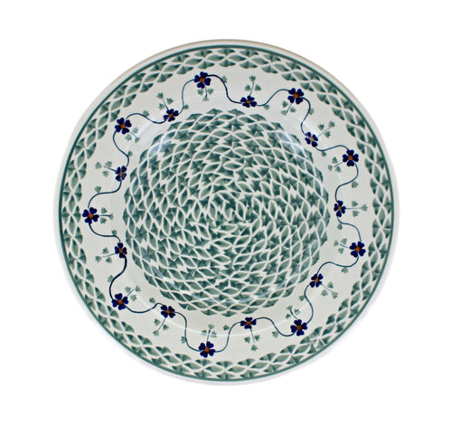 Sage Floral Soup Plate Polish Pottery