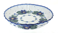 Polish Pottery Forget Me Not Pie Plate