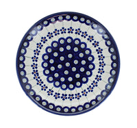 Flowering Peacock Dessert Plate Polish Pottery