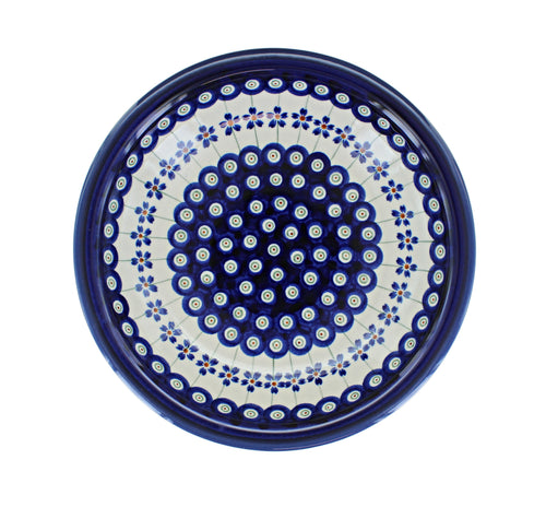Flowering Peacock Soup Plate Polish Pottery