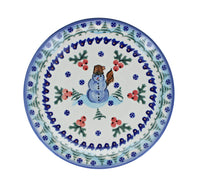 Frosty Duo Dessert Plate Polish Pottery
