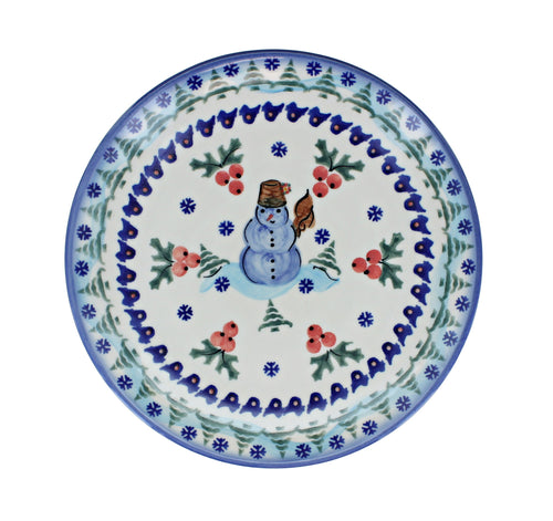 Frosty Duo Dessert Plate Polish Pottery