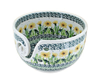 Polish Pottery Dandelion Yarn Bowl