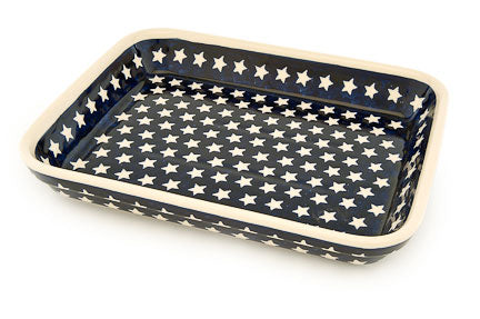 Stars Medium Rectangular Baker Polish Pottery