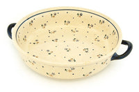 Country Meadow Round Casserole with Handles Polish Pottery