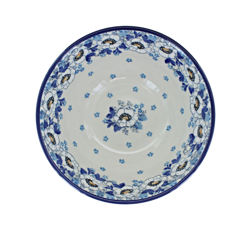 Georgia Blue Cereal/Soup Bowl Polish Pottery