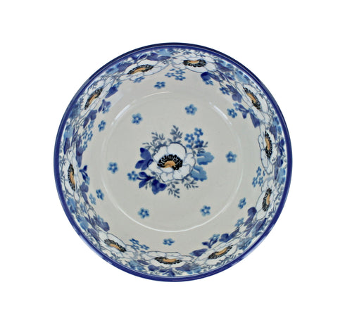 Georgia Blue Dessert Bowl Polish Pottery