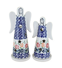 Garden Bouquet Angel Luminary Set Polish Pottery