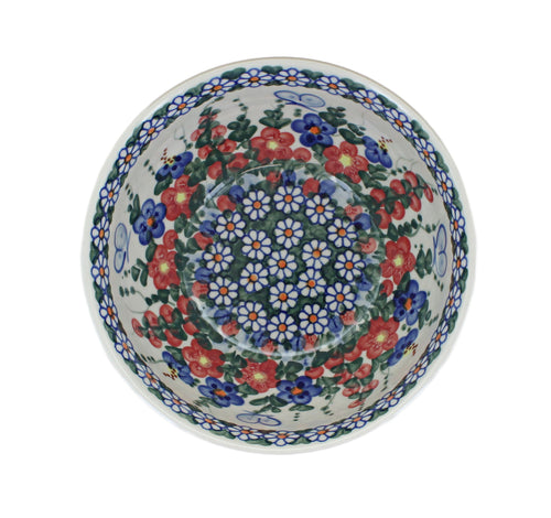Garden Butterfly Cereal/Soup Bowl Polish Pottery