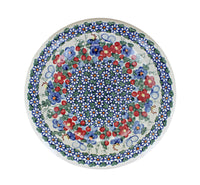 Garden Butterfly Soup Plate Polish Pottery