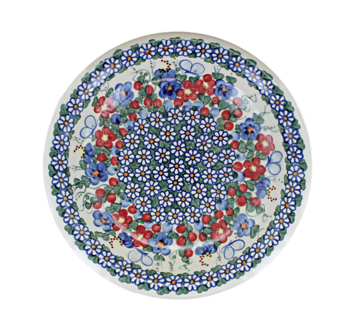 Garden Butterfly Soup Plate Polish Pottery