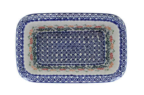Garden Bouquet Loaf Baker Polish Pottery