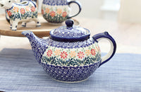 Garden Bouquet Teapot Polish Pottery