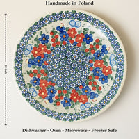 Garden Butterfly Dinner Plate Polish Pottery
