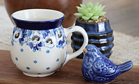 Georgia Blue Bubble Mug Polish Pottery