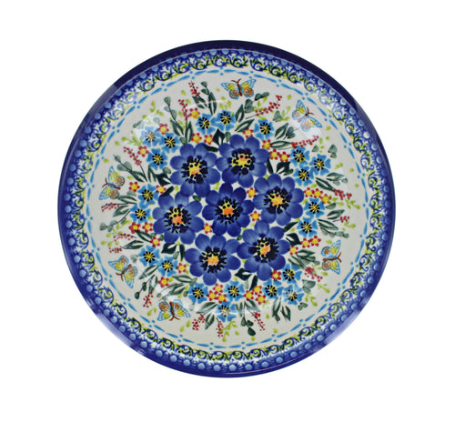 Garden of Blue Soup Plate Polish Pottery