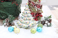 Green Christmas Tree Luminary Polish Pottery