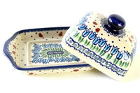 Garden Tulip Butter Dish Polish Pottery