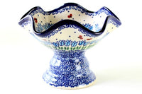 Garden Tulip Pedestal Candy Dish Polish Pottery