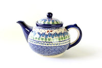 Garden Tulip Teapot Polish Pottery