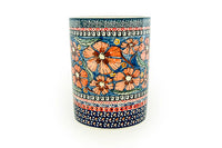 Jungle Flower Utensil Jar Polish Pottery