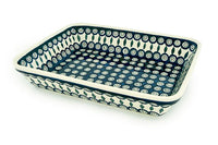 Peacock Lasagna Dish Polish Pottery